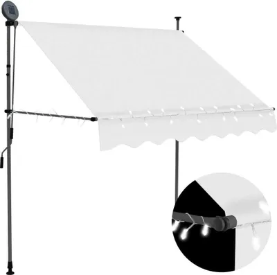 Produktbild von Einziehbare Markise Handbetrieben mit LED 200 cm Creme