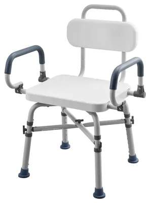 Zdjęcie produktu dla Obrotowe krzesło prysznicowe z podłokietnikami i oparciem, wytrzymała ławka o nośności 227 kg do kabin prysznicowych i wanien, regulowane na wysokość siedzisko do wanny przeznaczone dla dorosłych, seniorów, osób starszych i niepełnosprawnych