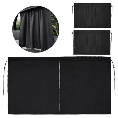 Produktbild von PKW & SUV Sichtschutz Vorhang Set, abnehmbarer Trenn- & Seitenfenster Sonnenschutz, universal, ideal für Reisen & Schlafen