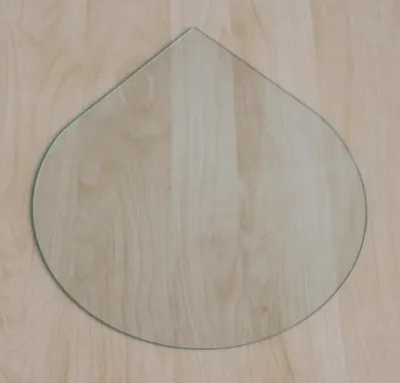 Produktbild von Tropfen 125cm- Funkenschutzplatte Kaminbodenplatte Glasplatte