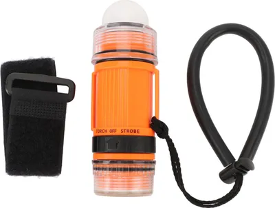 Productafbeelding van Duiklamp, waterdicht, hoge helderheid, LED, op batterijen, zaklamp voor duiksignalen, geschikt voor onderwateravonturen, oranje