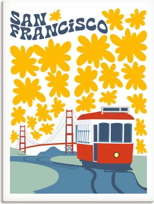 Produktbild von ARTland Leinwandbild San Francisco Größe: 45x60 cm