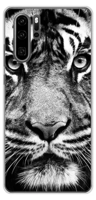 Image de 1001Coques - Coque silicone compatible avec Huawei P30 Pro - Motif tigre blanc et noir - Design original imprimé en France