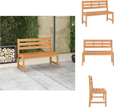 Produktbild von vidaXL Gartenbank 114 cm Massivholz Teak -  Gartenbänke