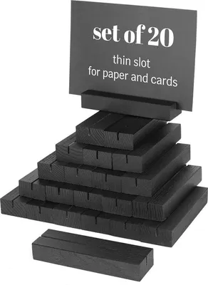 Produktbild von Famanu Platzkartenhalter Set 20 Stück - Schwarz