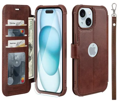 Obrázok produktu pre Puzdro na telefón iPhone 15 Plus/14 Plus s peňaženkou a ochranou proti RFID
