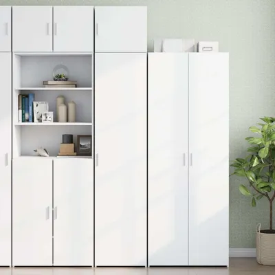 Produktbild von Design Hochschrank Schmal Weiß 45x42,5x225 cm Holzwerkstoff, Kommoden 2024 Neu