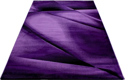 Produktbild von Kurzflor Teppich Wohnzimmer Lila 120x170 Rechteck Abstrakt Design aus Polypropylen
