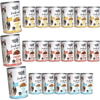 Produktbild von Tuftuf | Feuchtigkeitsfutter für Katzen Mixgeschmäcker - 20x415g - Vollnahrung - 81% Feuchtigkeit - Ohne Zusätze