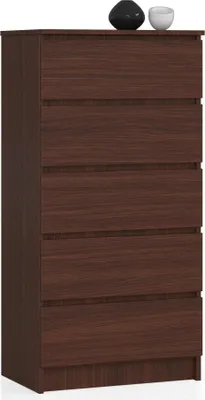 Image de Commode 60 cm avec 5 tiroirs en couleur Wenge KOMMODO K