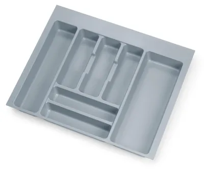 Produktbild von Emuca Optima Universal-Besteckschublade, Modul 600mm, Kunststoff, Grau
