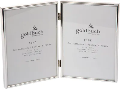 Image de Goldbuch Double cadre Fine 15x20 cm argent brillant avec fond en velours