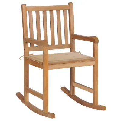 Produktbild von VidaXL 3062760, Terrasse, Gepolsterter Sitz, Teak, Beige, Polyester, 580 mm