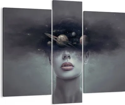 Produktbild von Bild auf Leinwand - Leinwandbild - 3 Teile - Quinoa Frau Gesicht - 95x80cm - Wand Bild - Wanddeko - Wandbilder - Leinwanddruck - Bilder - Wanddekoration - Leinwand bilder - Wandbild - CB95x80-4796