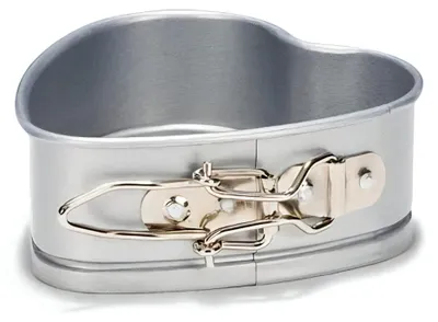 Produktbild von Silver Top Mini Herz Springform - Kuchenform aus Stahl - 12cm