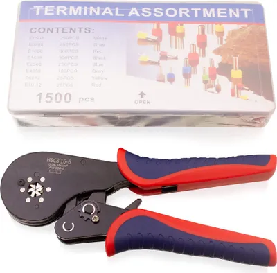 Produktbild von Bituxx Crimpzange im Set mit Aderendhülsen 0,08-16mm² - 1500 tlg. MS-19220