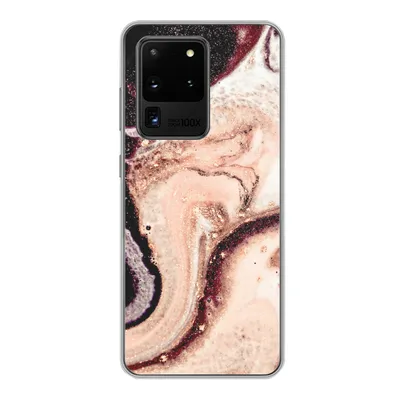 Produktbild von MuchoWow® Handyhülle Schutzhülle Hülle für Samsung Galaxy S20 Ultra Marmor - Mineralien - Naturstein Silikon Softcase Handy Hülle - Karteninhaber