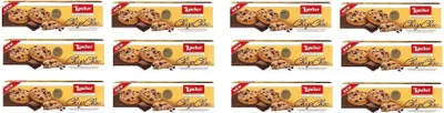 Produktbild von 12x Loacker ChipChoc Gran Pasticceria Biscotti con gocce di cioccolato fondente Dunkle Schokoladenkekse 96g