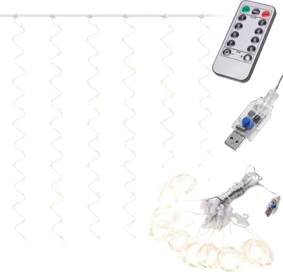 Obrázek produktu pro LED světla na oponu 3x3m 300LED teplá bílá