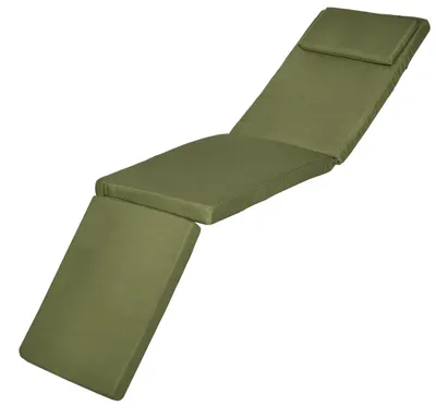 Produktbild von Beautissu Luxus Deckchair Auflage LoftLux DC, 175x45x5cm, Olivegrün