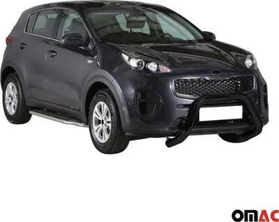 Obrázok produktu pre Ochranná lišta predného nárazníka pre Kia Sportage 2016-2018 ø76mm oceľová čierna