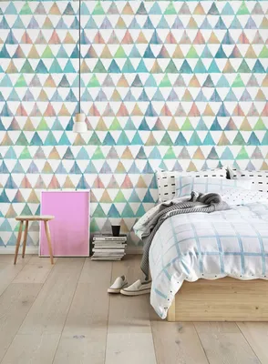 Produktbild von Coloray Fototapete 104x70 cm Latextapete Magicstick - Sommer-Dreiecke geometrisch