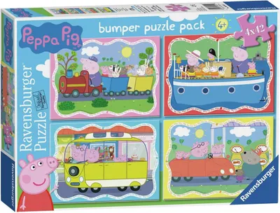 Image de 4 Puzzle 42 pièces Pare-chocs Pack - Peppa Pig