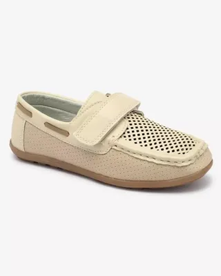 Produktbild von Durchbrochene Kindermokassins in Beige Nexxc- Footwear, Größe 32