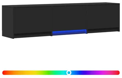 Imagen del producto de vidaXL: Mueble de televisión con LED, 165 x 34 x 40 cm, color , fabricado en material de madera