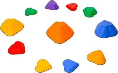 Image de Fortuna Lai Marchepieds d'équilibre, lot de 11, empilables et légers, antidérapants, pour l'intérieur/l'extérieur