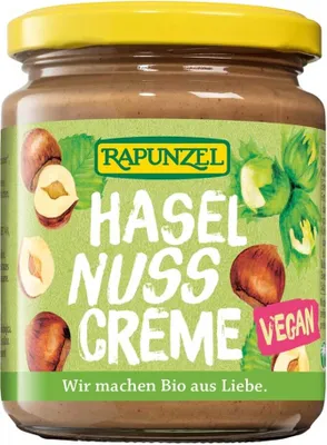 Zdjęcie produktu dla Rapunzel 120300, Masło orzechowe, Orzech laskowy, 250 g, Orzechy, Niemcy, 709 kcal