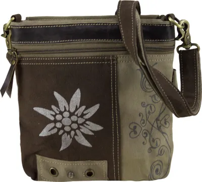 Produktbild von Domelo Tracht Damen Trachtentasche kleine Dirndltasche Vintage Tasche Umhängetasche Schultertasche Frauentasche braun