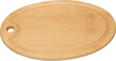 Zdjęcie produktu dla Deska do krojenia drewniana owalna 38 cm – taca do serwowania