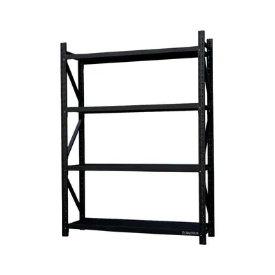 Zdjęcie produktu dla Bauhus Regał Przemysłowy Magazynowy Czarny 200x150x60 cm 1200 kg 4 Półki do Warsztatu