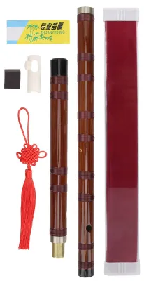 Imagen del producto de Flauta de bambú tradicional, hecha a mano, de bambú amargo seco, con múltiples afinaciones, ideal para principiantes, pulida a espejo