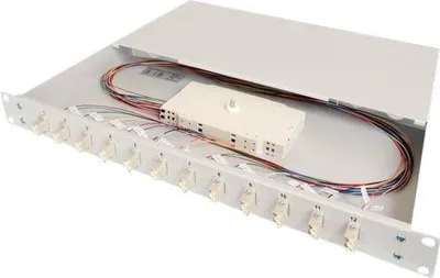 Immagine prodotto di DIGUTUS LWL Spleißbox 1HE bestückt 12x LC DX OS2 grau
