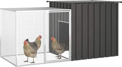 Obrázek produktu pro vidaXL Klec pro kuřata antracitová 200x91x100 cm pozinkovaná ocel