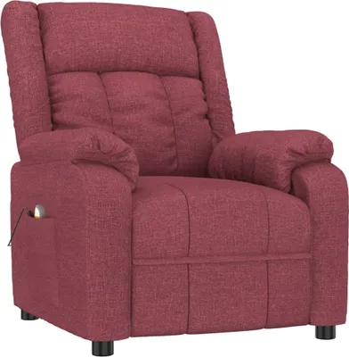 Produktbild von vidaXL Massagesessel Weinrot Stoff
