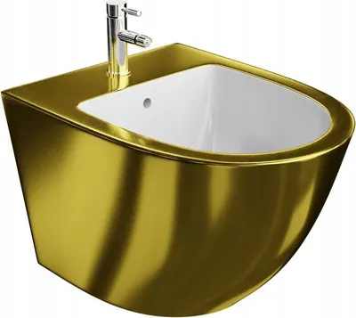 Obrázek produktu pro Závěsný bidet Závěsný bidet Zlatá bílá 37x49cm