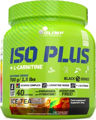 Image de Boissons isotoniques - Olimp Sport Nutrition - Iso Plus + L-Carnitine Powder (700g) - Saveur thé glacé à la pêche