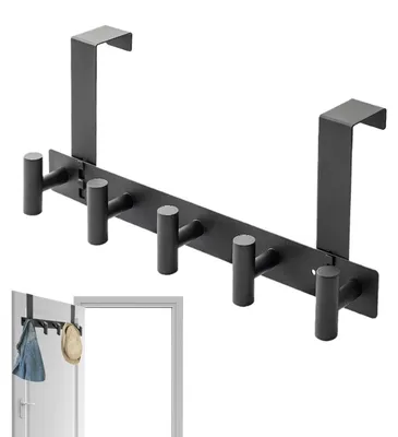 Imagen del producto de Gancho de acero inoxidable antideslizante para puertas, ideal para almacenamiento