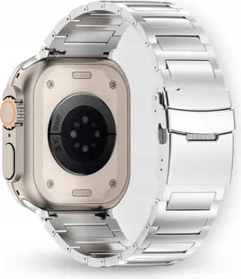 Zdjęcie produktu dla SREBRNA BRANSOLETA do APPLE WATCH 4 5 6 7 8 9 SE ULTRA 42mm 44mm 45mm 49mm