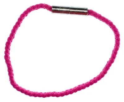 Produktbild von Armband geflochten Miniblings Flechtarmband Kordelarmband pink Magnetverschluss