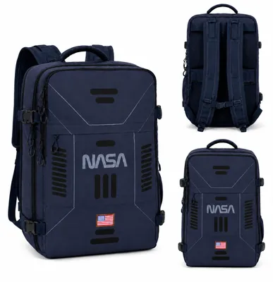 Image de Sac à dos cabine de voyage NASA Spaceship, bleu marine, 49 x 35 x 20 cm, productTiles.product.images.aiGenerated