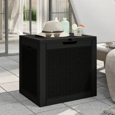 Produktbild von The Living Store Gartenbox Schwarz 55,5x43x53 cm Polypropylen