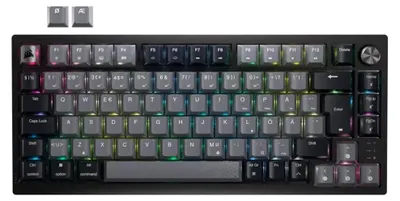 Produktbild von Corsair K65 PLUS WIRELESS 75 % RGB, 75%, Kabellos, RF kabellos + USB, Mechanischer Switch, QWERTY, Schwarz