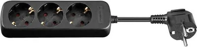 Produktbild von Microconnect GRU0033B, 3 m, Drinnen, Typ F, Typ F, Schwarz, 3 AC-Ausgänge