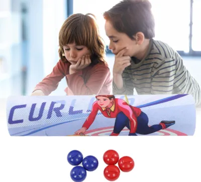 Obrázok produktu pre Stolová hra na curling, rolovacia, interaktívna, vzdelávacia, súťažná, prenosná stolová hra