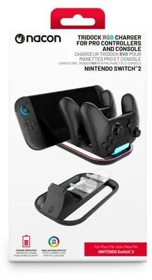 Obrázok produktu pre NACON NA029086, Nabíjací systém, Nintendo Switch 2, Čierna, Modrá, Zelená, Červená, Nintendo, Switch 2