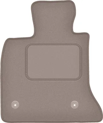 Produktbild von Fahrerfußmatte Velours beige passend für BMW GT F07 FL (2013-2018, GT) – mit Befestigungen – passgenau
